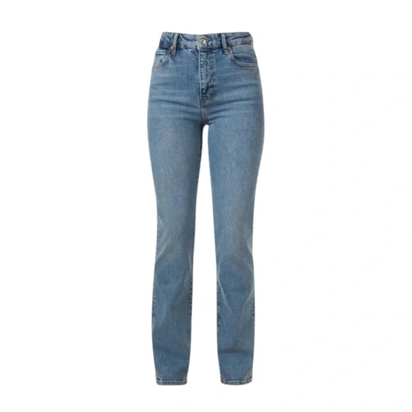 FRAME The Ruler High Rise Straight Leg Blue Denim Jeans sz 27 Minimalist - Picture 6 of 16